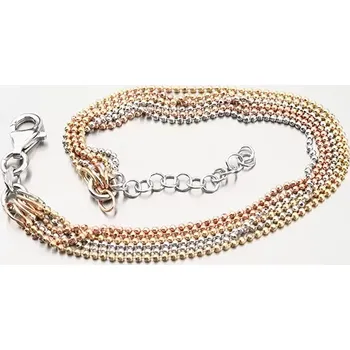 Šperk Dámský náramek stříbro 925 pozlacený B1400780-1264-SLX délka 17 cm