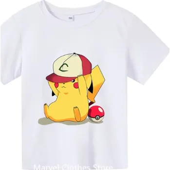 Pokémon Dětské pohodlné tričko "Pokémon" - 6 barevných variant Barva: 11 bílá, Velikost: 150