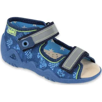 Chlapecké bačkory BEFADO 350P011 chlapecké sandálky RACE kožená stélka 19 350P011_19