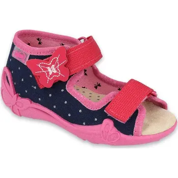 Dívčí bačkory BEFADO 342P015 dívčí sandálky kožená stélka motýlek 20 342P015_20