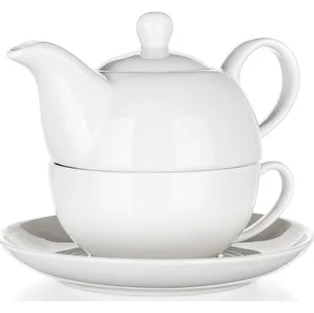 konvička + šálek a podšálek keramika BÍ 3 díly