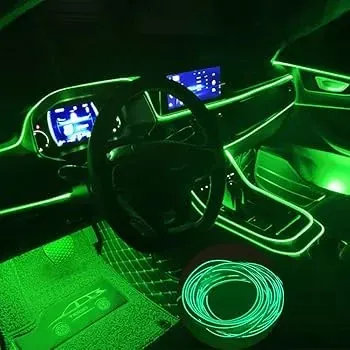 LED páska Akce - svítící LED drát, 3m, zelená barva, 12V (Svítící drát, barva zelená, délka 3m)