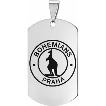 Přívěsek Velký oboustranný ocelový přívěsek s logem klubu Bohemians