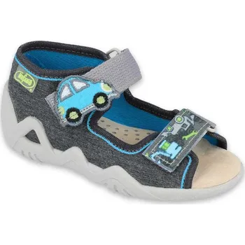 Chlapecké bačkory BEFADO 350P012 chlapecké sandálky auto kožená stélka 20 350P012_20