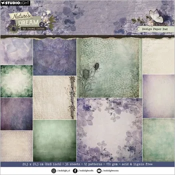 Výtvarný papír Blok podkladových papírů Studio Light "Nature's Dream", 20,3x20,3 cm, 36 l.