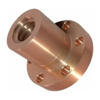 Matice Trapézová matice bronzová přírubová TR 10x2 pravá 6x5,1mm