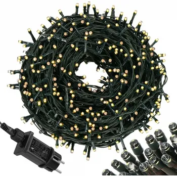 Vánoční dekorace Springos LED světelný řetěz - 17,5m, 300LED, 8 funkcí, paměť, IP44, teplá bílá
