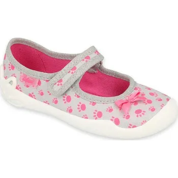 Dívčí bačkory BEFADO 114X478 dívčí balerínky růžovo šedé 26 114X478_26