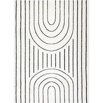 Koberec Kusový koberec Mode 8494 geometric cream/black, 140x190, bílá, chodba / předsíň, Dywany Łuszczów - 1 rok na vrácení + DOPRAVA ZDARMA k Vám i zpět