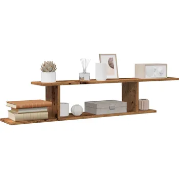 police zahrada-XL Nástěnná TV police old wood 125 x 18 x 23 cm kompozitní dřevo 856574