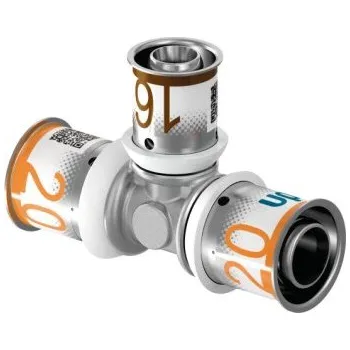 Vodovodní potrubí UPONOR MLC S-PRESS PLUS T-kus 25x20x20mm, redukovaný, lisovací, voda, mosaz