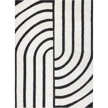 Koberec Kusový koberec Mode 8631 geometric cream/black 120x170 cm