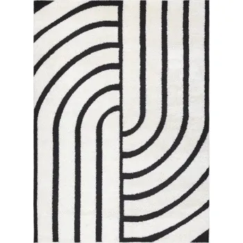 Koberec Kusový koberec Mode 8631 geometric cream/black, 120x170, černobílá, kancelář, Dywany Łuszczów - 1 rok na vrácení + DOPRAVA ZDARMA k Vám i zpět