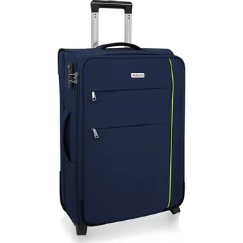 AVANCEA Textilní cestovní kufr GP4555 2W modrý M 66x43x28 cm