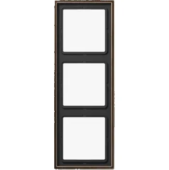 Příslušenství pro svítidlo JUNG Rámeček 3-násobný mosaz antik ME 2983 AT - JUNG JU ME2983AT