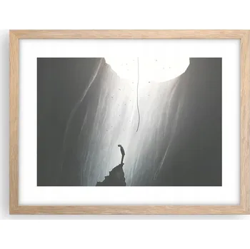 Obraz Obraz plakát v rámu světlý dub do obýváku 40x30 jeskyně foto na zeď