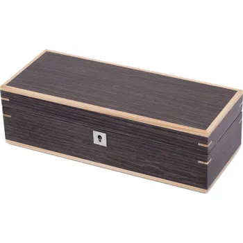 Šperkovnice Šedý dřevěný box na hodinky z ořechového dřeva - 5 hodinky - Warren Asher