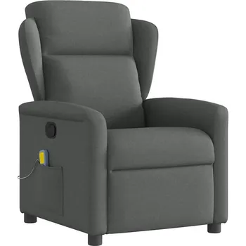 Masážní křeslo vidaXL Masážní polohovací křeslo textil [4015587] Barva: Tmavě šedá