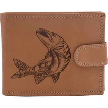 MERCUCIO Pánská peněženka natural vzor 52 štika