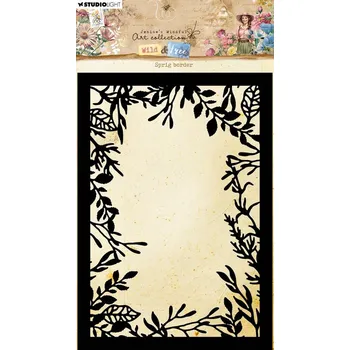 Šablona Studio Light "Wild & Free", A5 - Rámeček z ratolestí