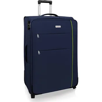 AVANCEA Textilní cestovní kufr GP4555 2W modrý L 75x48x31 cm