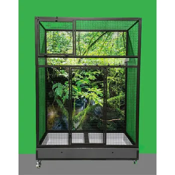 Pletivo Voliéra POL 4 černý elox., černé pletivo - zásuvná krmítka