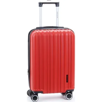 Malý cestovní kufr do letadla, skořepinový, ABS, 40 l, Worldline 623 červená