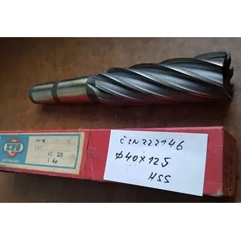 Příslušenství k frézce Fréza válcová čelní jemnozubá, kužel. stopka - 40x125 mm, HSS-F431940,ČSN 222146 (Morse kužel 4)