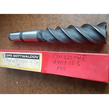 Příslušenství k frézce Fréza válcová čelní hrubozubá, HSS, kuželová stopka - 40x125 mm, F411940,222148 (Morse kužel 4)