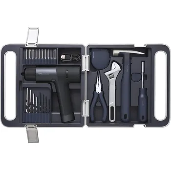 Vrtačka Akumulátorová bezuhlíková vrtačka 12 V + Sada ručního nářadí HOTO Tools