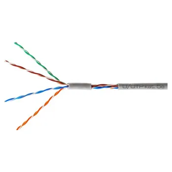 Síťový kabel UTP kabel CONO-TECH, LAN CAT5e, PVC, šedý, 305m