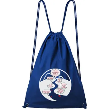 Městský batoh DOBRÝ TRIKO Bavlněný batoh s potiskem Na řece Barva: Královsky modrá