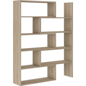 Knihovna Regál KAROL 01 | nastavitelná šířka 72,5-125 cm x 138 cm | dub sonoma | lamino o síle 22 mm