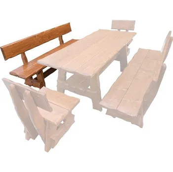 Zahradní lavice Drewmax Zahradní lavice MO268, smrk masiv (Barva dřeva: Ořech + Lak)