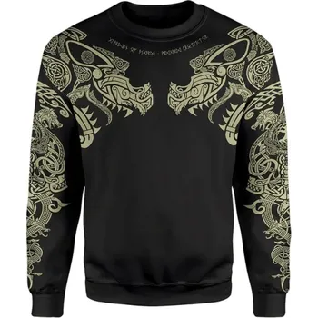 Dámská mikina Mikina s potiskem 3D Fenrir Wolf CS385 Velikost: 4XL, Barva (Varianta): barva 2