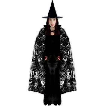 Karnevalový kostým SUPER Kostým Halloweenská pelerína Stříbrná ST805