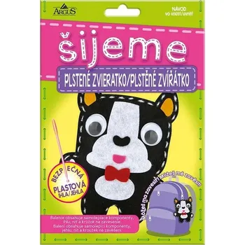 kreativní sada EASY CRAFT Kreativní tvoření - šijeme plstěné zvířátko - Pejsek - francouzský buldoček