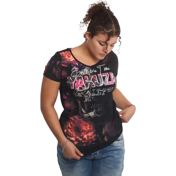 Dámské tričko Dámské triko Yakuza Glow Curved Crew 25116 black velikost: 3XL