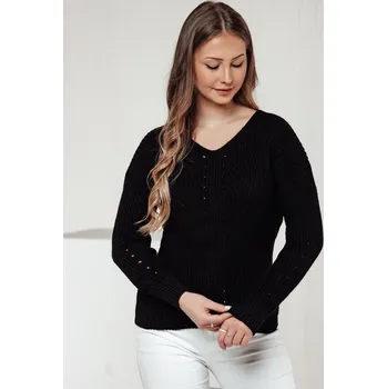 Dámský svetr Černý dámský svetr MONAVIA MY2399 Velikost: ONE SIZE