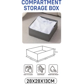 Úložný box VERK GROUP Krabicový organizér oblečení 31004 ŠEDÁ