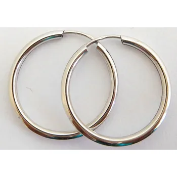 Náušnice Klenoty Budín Hladké zlaté kruhy z bílého zlata 18mm/1,8cm 585/0,54gr H917 (Klenoty Budín Hladké zlaté kruhy z bílého zlata 18mm/1,8cm 585/0,54gr H917)