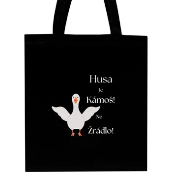 Nákupní taška Nákupní taška unisex s potiskem Husa je kámoš malá taška