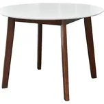 Kulatý jídelní stůl VICARI barva ořech/bílá