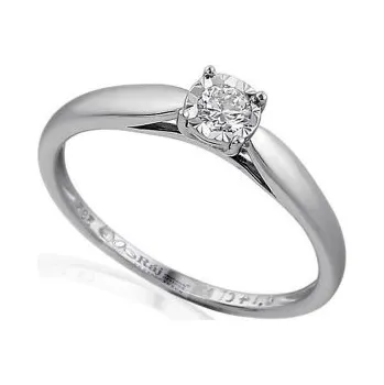 Prsten Ráj snubních prstenů | Zásnubní prsten z bílého zlata s briliantem vel.51 - 5077