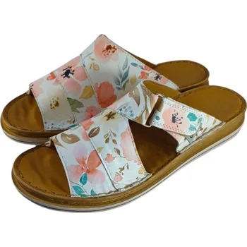 Dámské pantofle 4353 - kožené zdravotní nazouváky s možností nožních podpor a vlastní barvy barvy 41