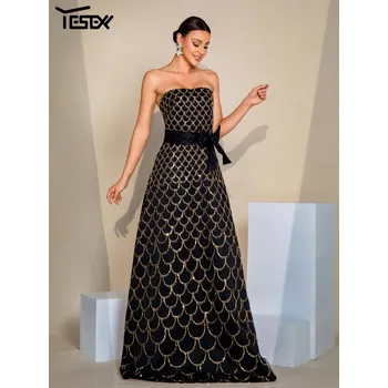 Dámské šaty Originální maxi plesové šaty LC10134 Barva: Černá, Velikost: S