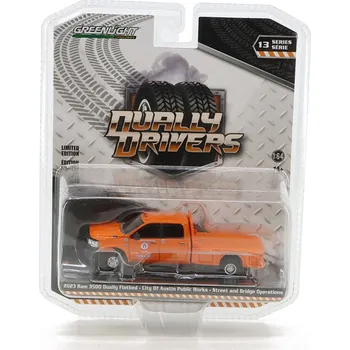 autíčko Ram 3500 Dually Flatbed Street and Bridge Operations 2023 1:64 Dodge Ram 3500 Pick-up - kovový model auta 1/64