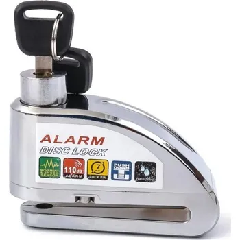 Motozámek Zámek na motorku s alarmem 110dB TXR chrom