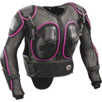 Motocyklový chránič hrudi a pátěře Chránič těla EM8 LADY, EMERZE, dámský (černá/fialová) (Velikost: XS)