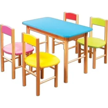 Jídelní židlička Drewmax Dětská barevná židlička AD251 (Barva: Červená)